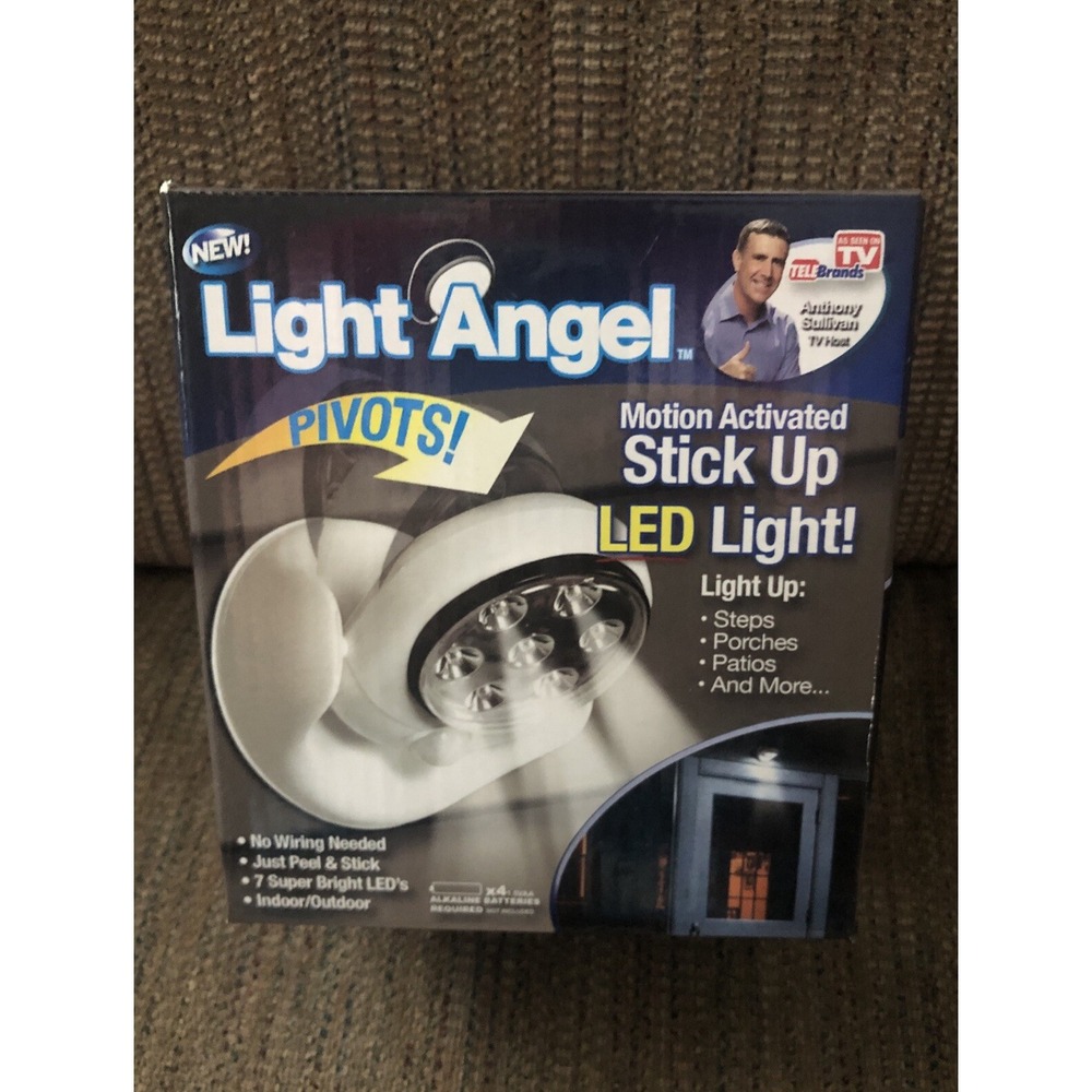 Light Angel Pivotal LED Light Motion Activated Stick Up Light New